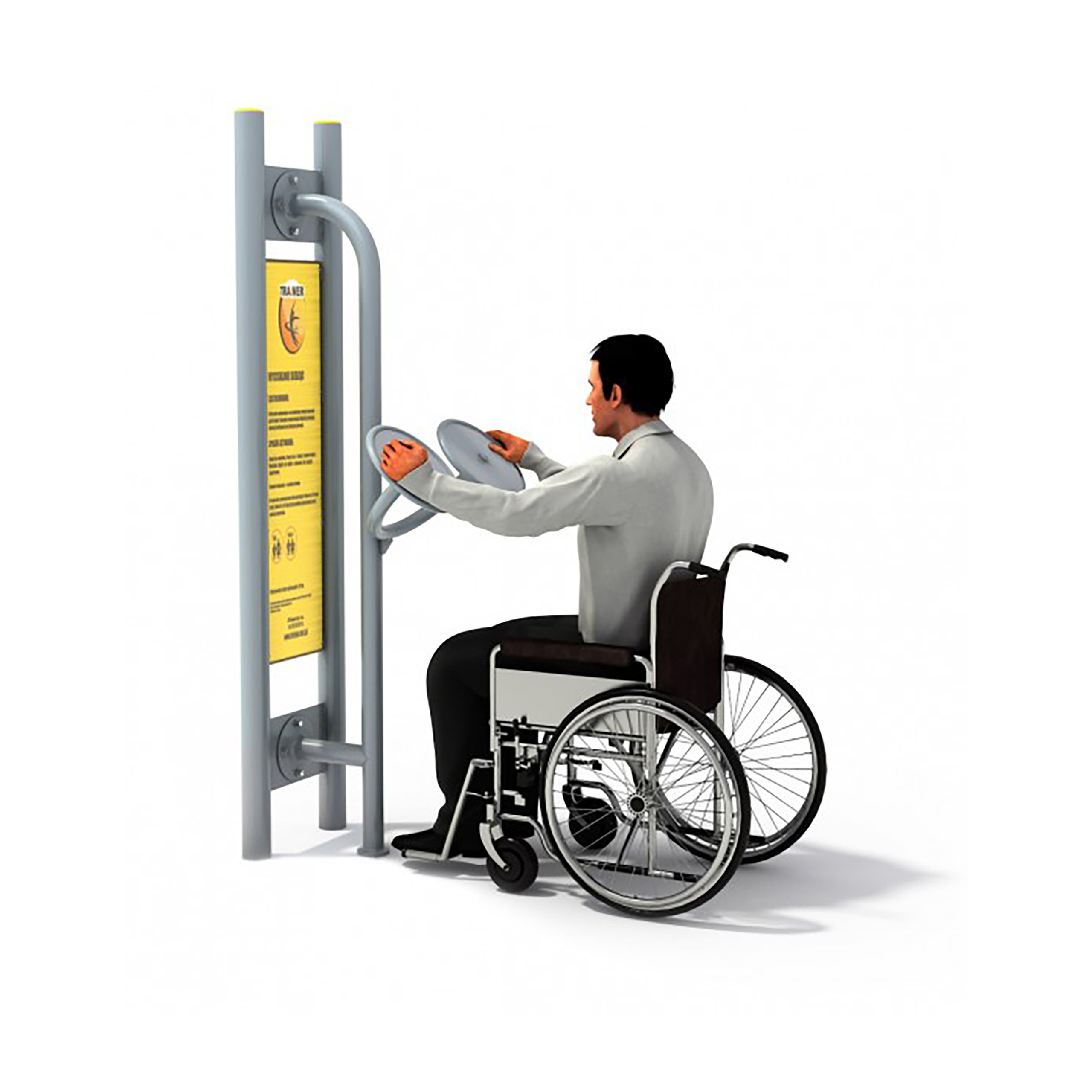 Siłownia plenerowa dla niepełnosprawnych - Koła Tai Chi Disabled