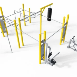 Strefa fitness outdoor z profesjonalnym wyposażeniem