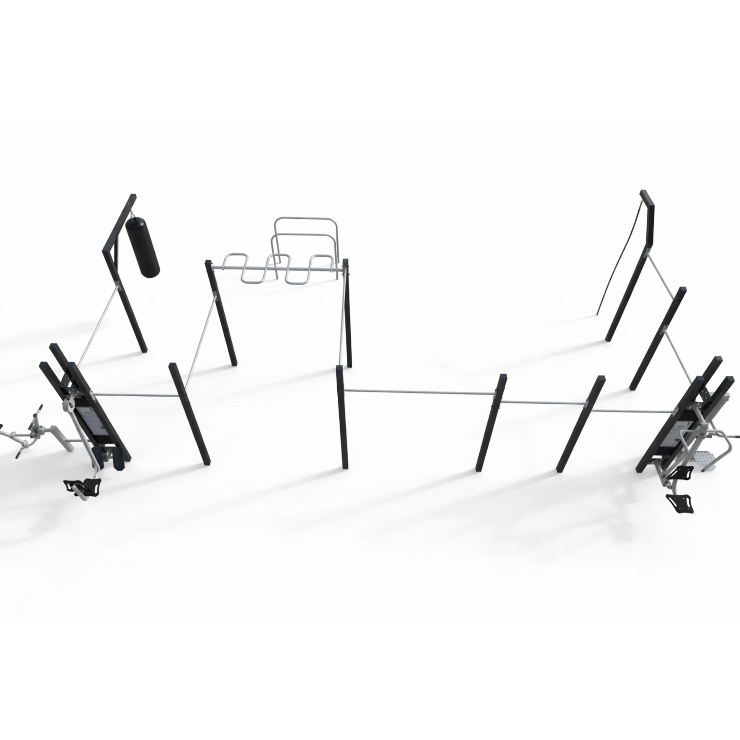 Konstrukcja street workout do użytku zewnętrznego