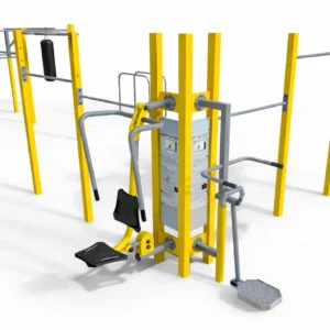 Strefa sportowa outdoor z urządzeniami na