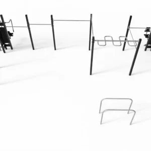 Siłownia plenerowa z modułami łączonymi