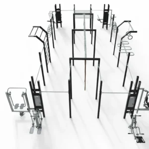 Siłownia plenerowa z modułami łączonymi