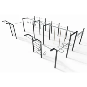 Siłownia plenerowa z modułami łączonymi