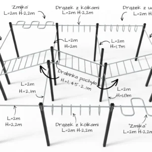 Park aktywności z nowoczesnymi urządzeniami fitness
