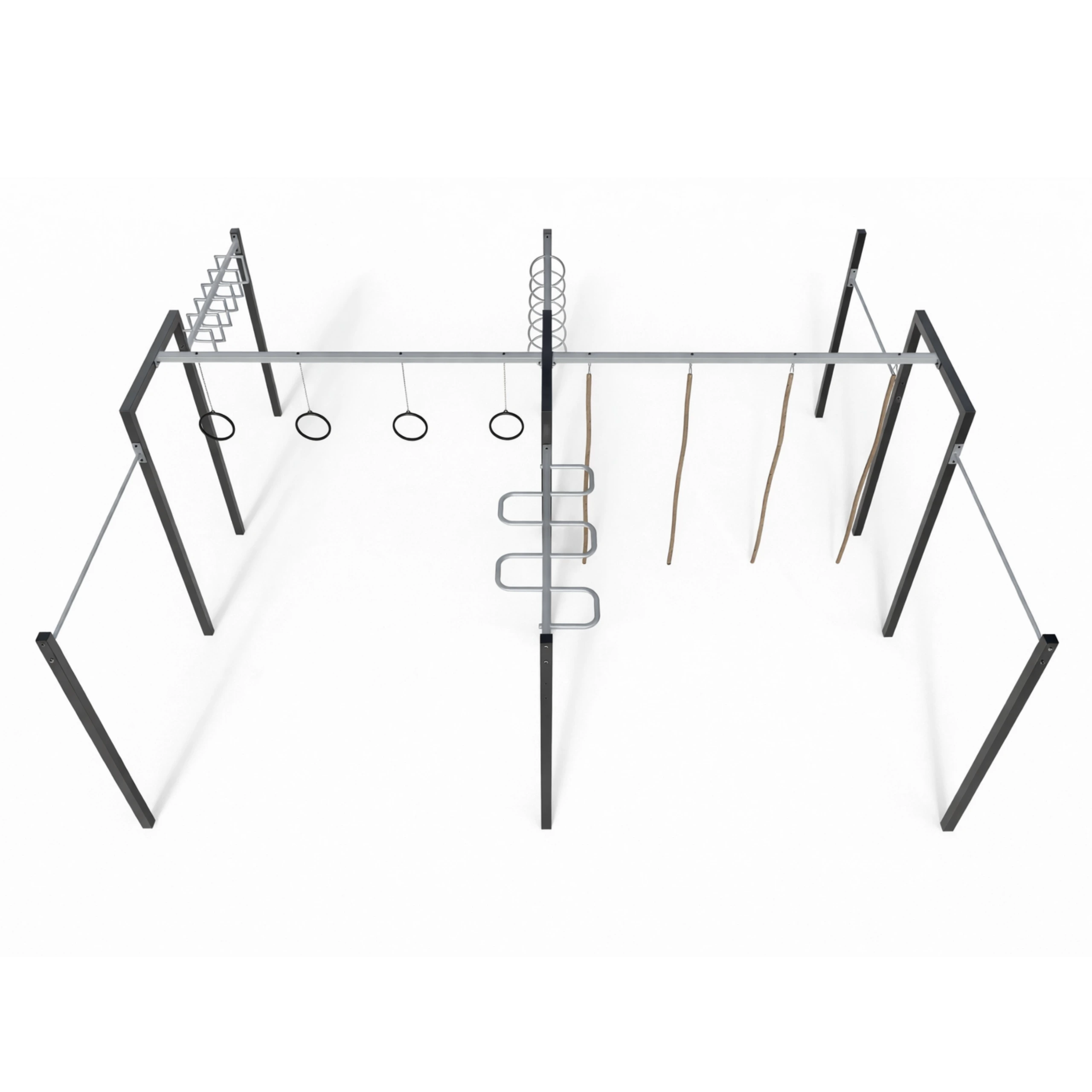 Wielofunkcyjna konstrukcja treningowa na zewnątrz
