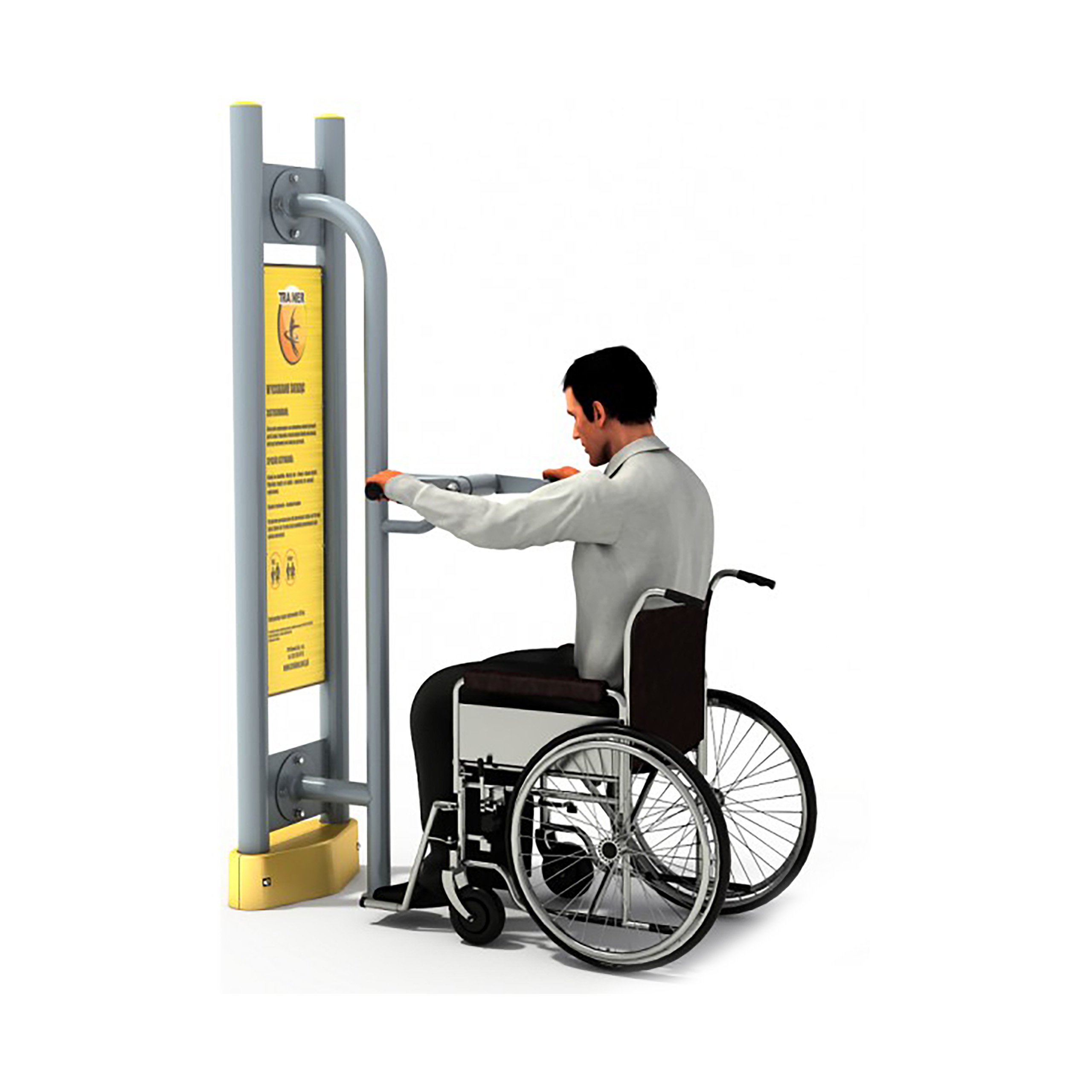 Siłownia zewnętrzna dla niepełnosprawnych - Rower ręczny Disabled
