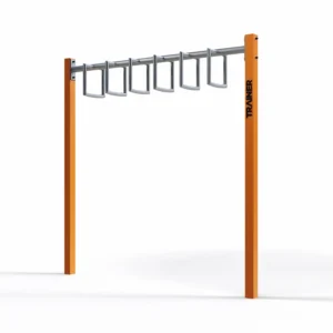 Drążek Poziomy Z Uchwytami - urządzenie do street workoutu - pomarańczowy - SW09A