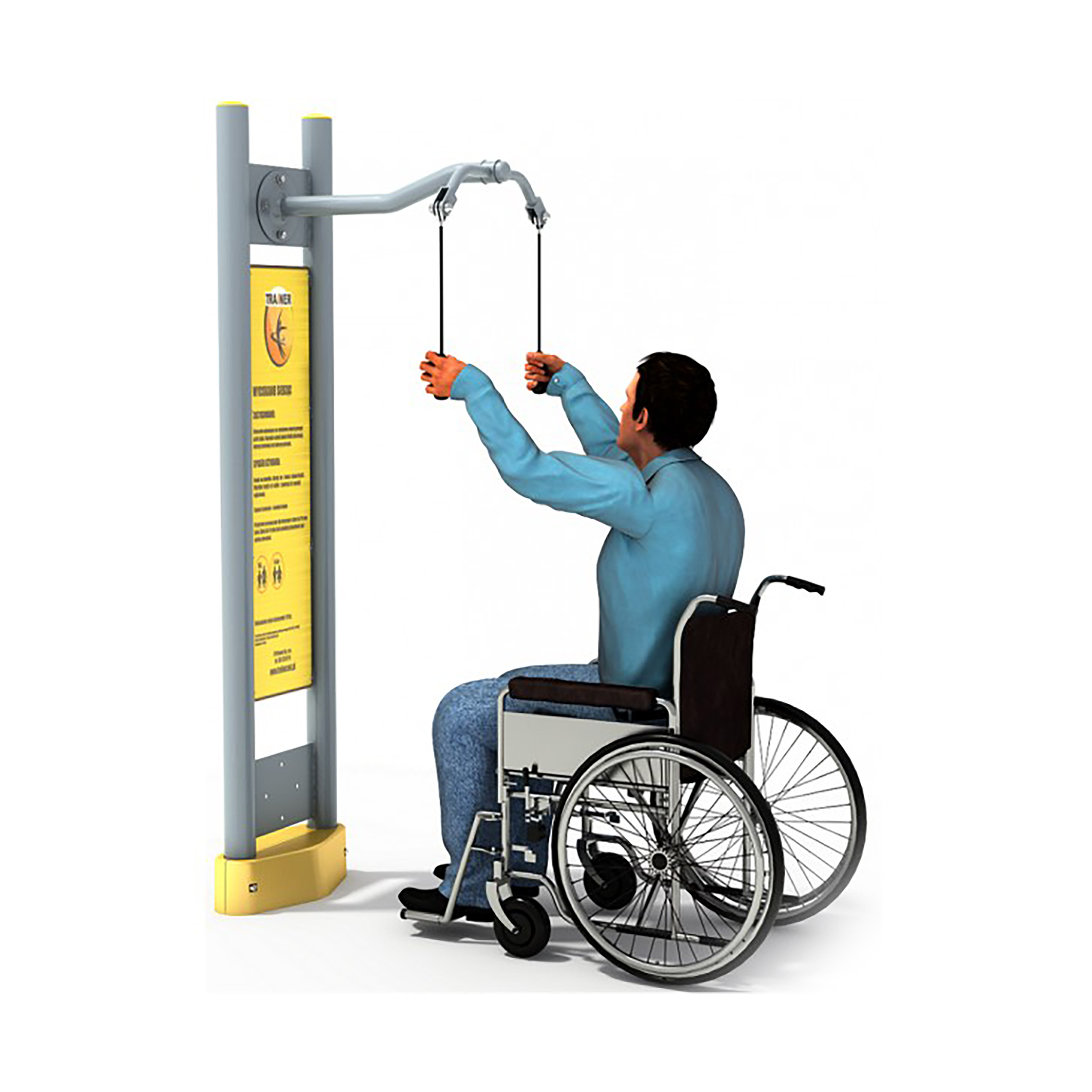 Urządzenie plenerowe dla osób niepełnosprawnych - Trenażer Ramion Górny